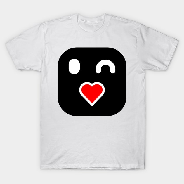 Lovely kissing emotional face T-Shirt by SiSimo